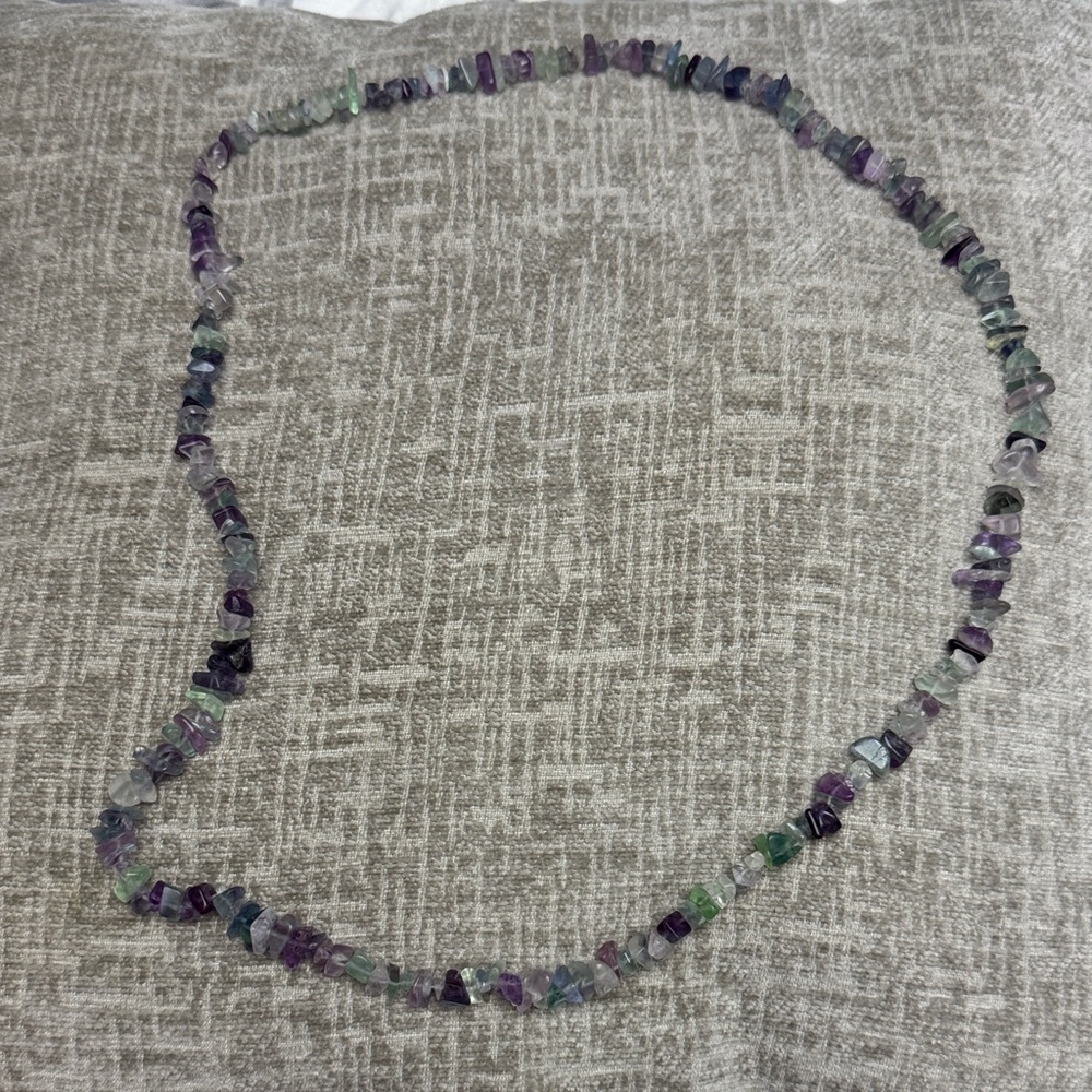 Multicolor Fluorite Chip Bead Necklace - Women Jewelry